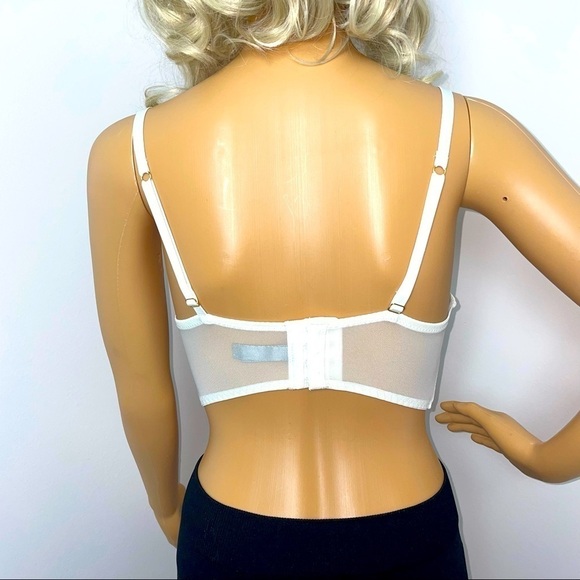 Daisy Fuentes Push-Up Lace Bra – Size 34C – White & Gold (NWOT) - Picture 5 of 10